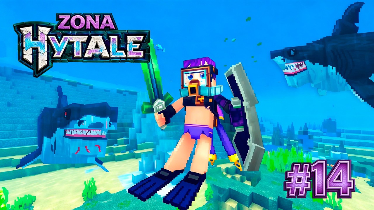 Buceando CON TIBURONES en ZONA HYTALE