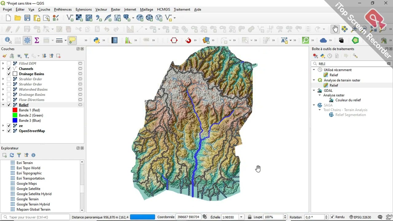 Modélisation des zones inondables à partir d'un MNT sur QGIS
