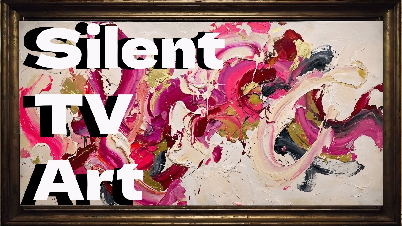 Maximalist Modern: Hot Pink Abstract Impasto Frame : art for TV