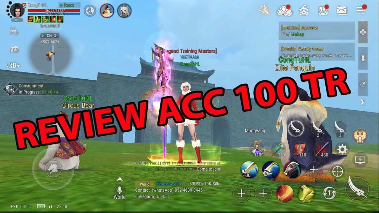 SRO MOBILE | Acc Hơn 100 Triệu Mới Mua Sẽ Có Những Gì? | CongTuHL
