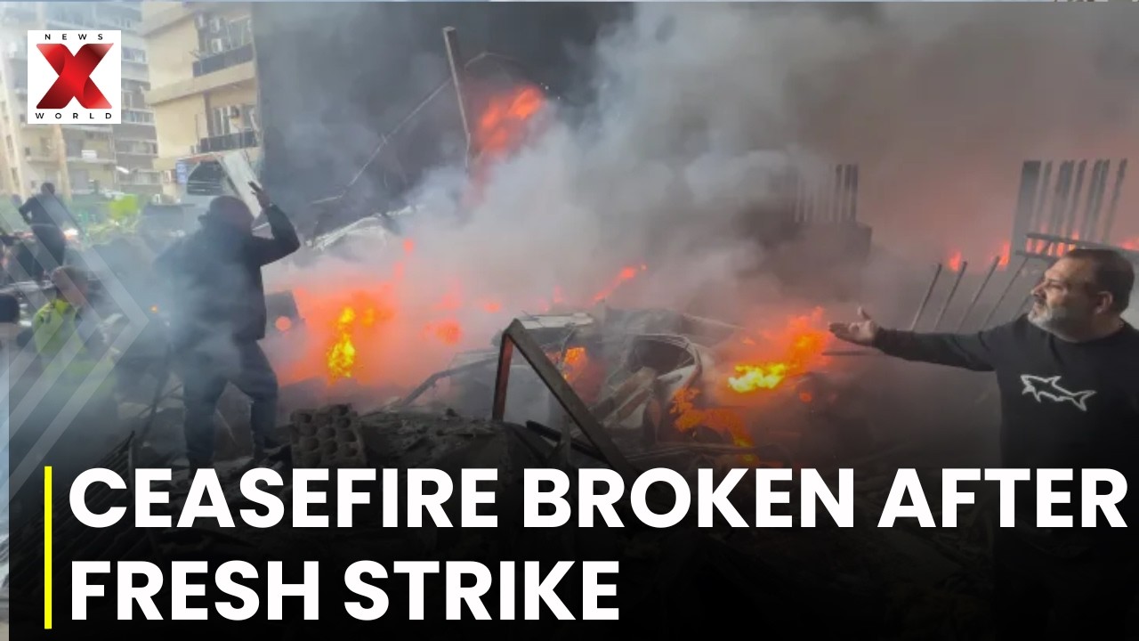 Israel Lebanon Airstrike:Israel strikes Southern Lebanon despite new ceasefire agreement|NewsX World
