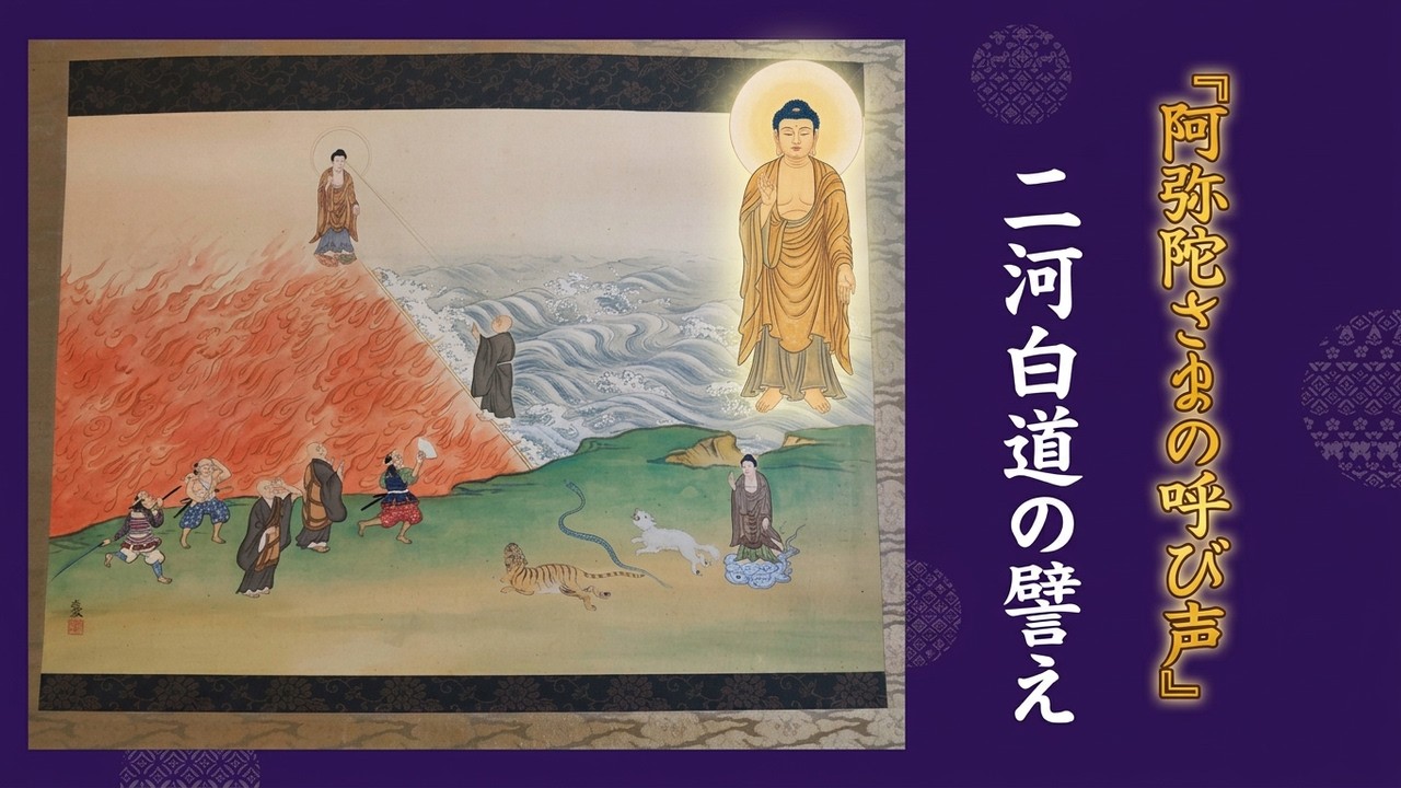 法話『阿弥陀さまの呼び声』　善導大師『二河白道の譬え』に学ぶ　栗坊の仏教ちゃんねる