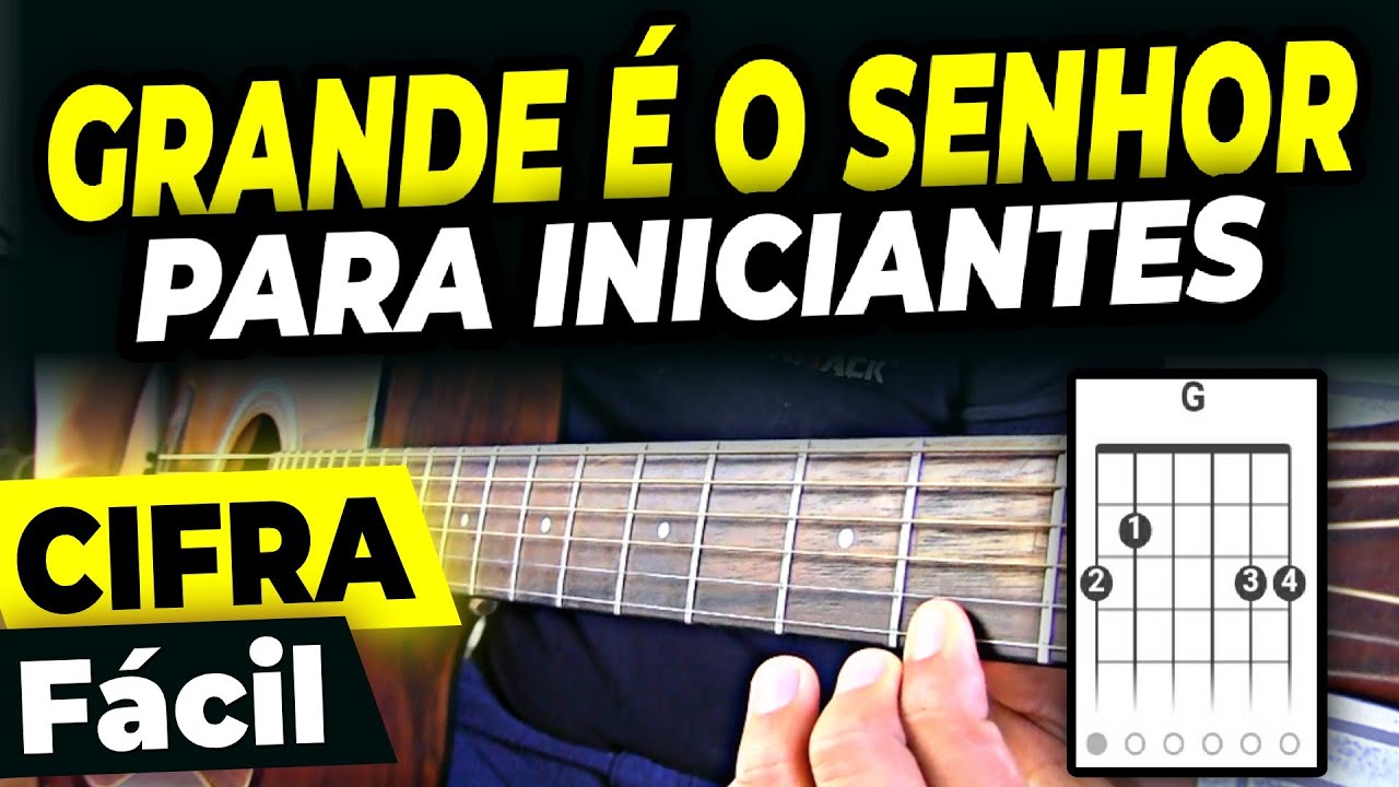 Como tocar GRANDE É O SENHOR no violao SIMPLIFICADA | Adhemar Campos
