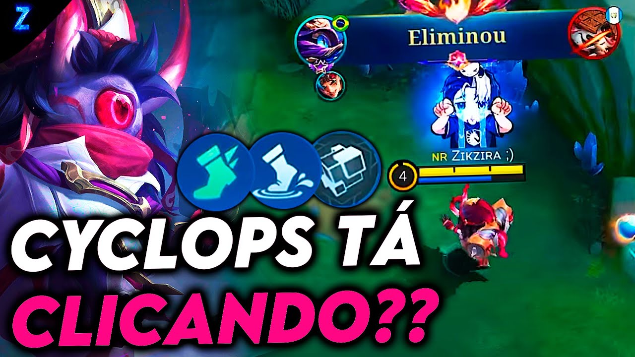 DESCOBRI O MELHOR EMBLEMA PARA O CYCLOPS! - CYCLOPS GAMEPLAY | Mobile Legends