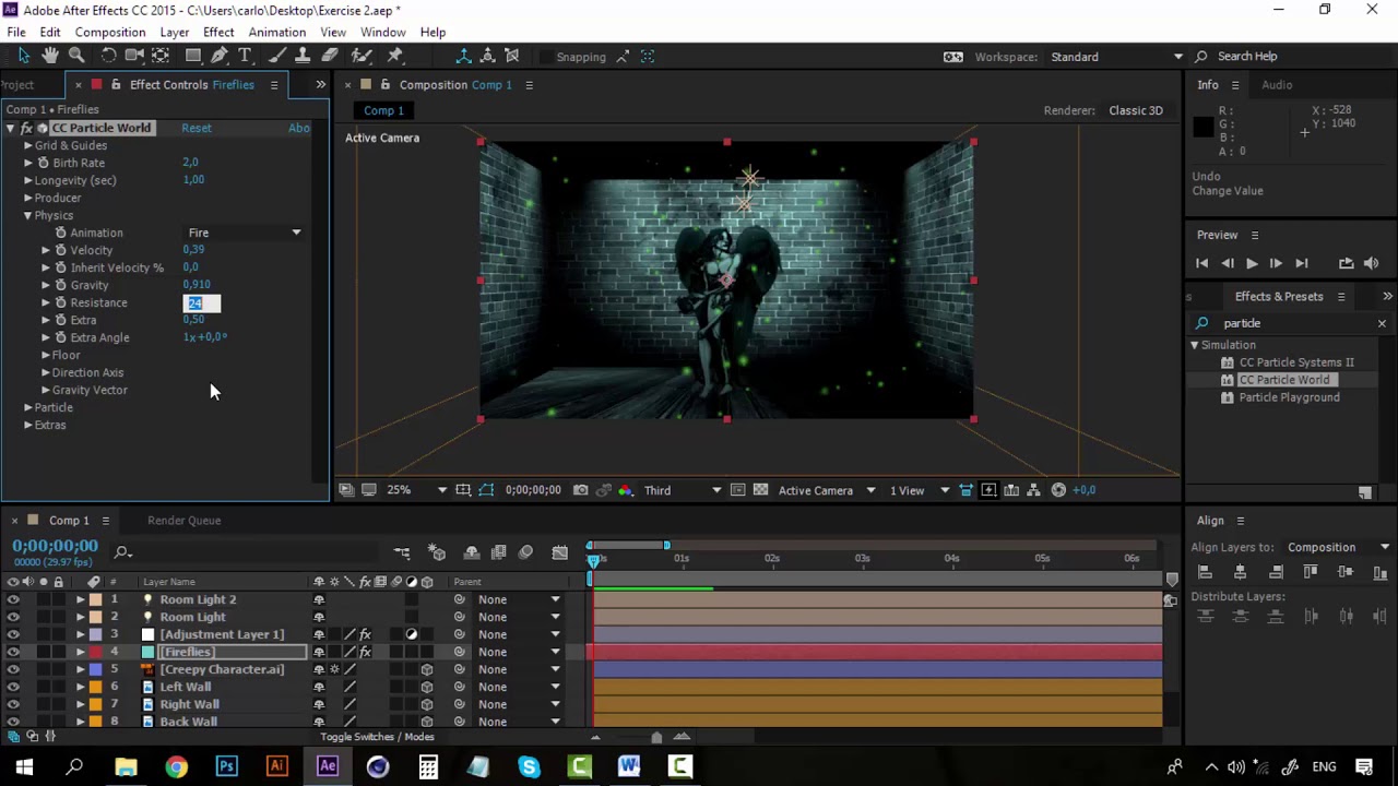 17/20 Creating fireflies — Motion Graphics: After Effects from Scratch II_ENG