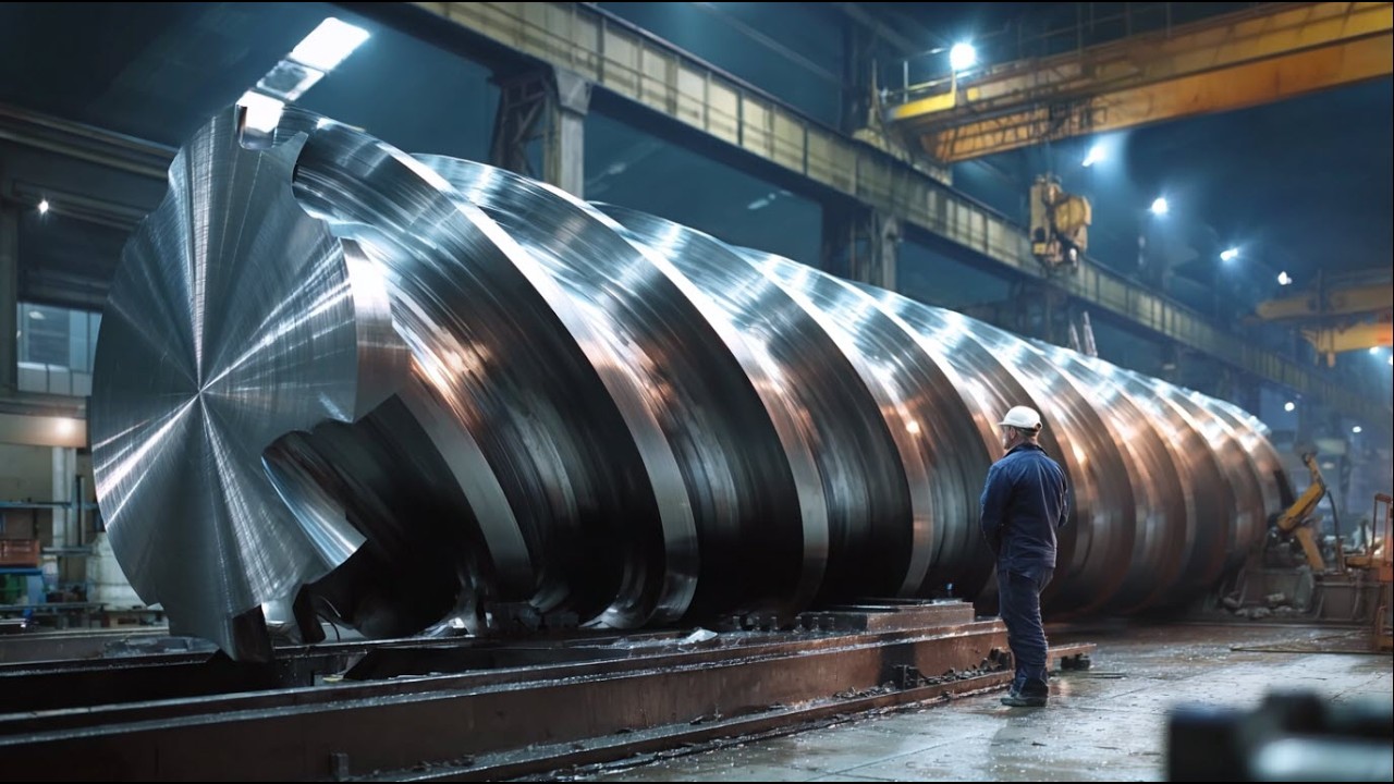 50+ Modern Manufacturing and Engineering Breakthroughs. How Large Shaft Is Made By Heavy CNC Lathe