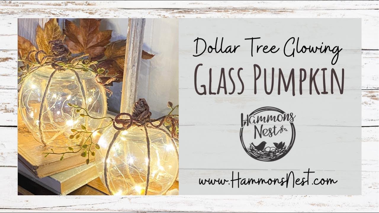 Glowing Glass Pumpkin-dollar tree craft