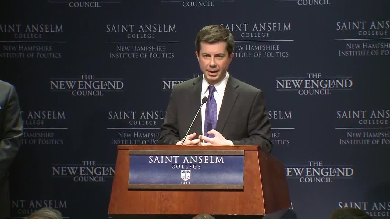 Raw video: Pete Buttigieg speaks at 'Politics and Eggs' event