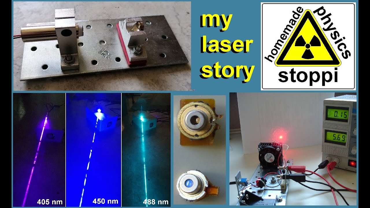 my laser collection: gas, DPSS & diodes - Meine verschiedenen Laser: Gas, DPSS und Dioden
