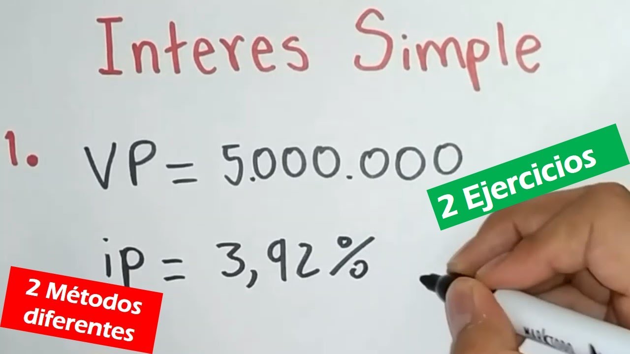 INTERESES en Interés SIMPLE Ejercicios Resueltos (diferentes fórmulas y métodos)