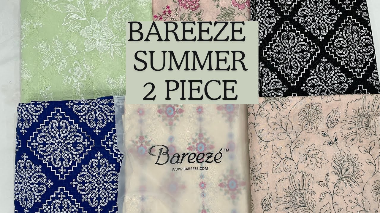 ||Bareeze Pure Swiss Lawn 2 Piece|Pakistani Dresses in Pure Lawn Fabric| Bareeze Embroidered Suits|