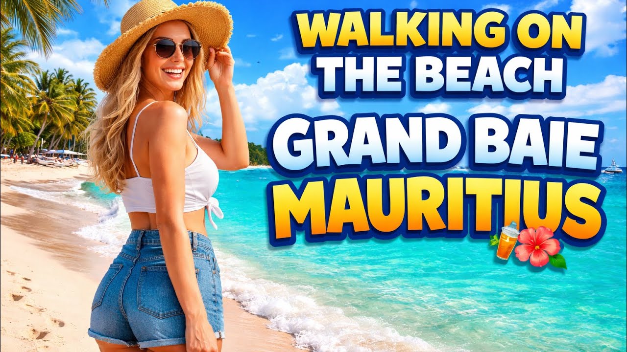 Walking Tour of Grand Baie, Mauritius | 4K HDR | Stunning Bay Views and Turquoise Water