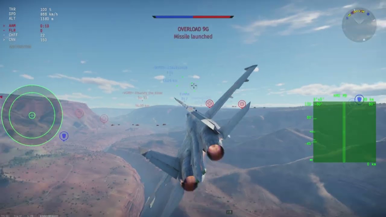 War Thunder: Air Battle Rocky Canyon J-11A
