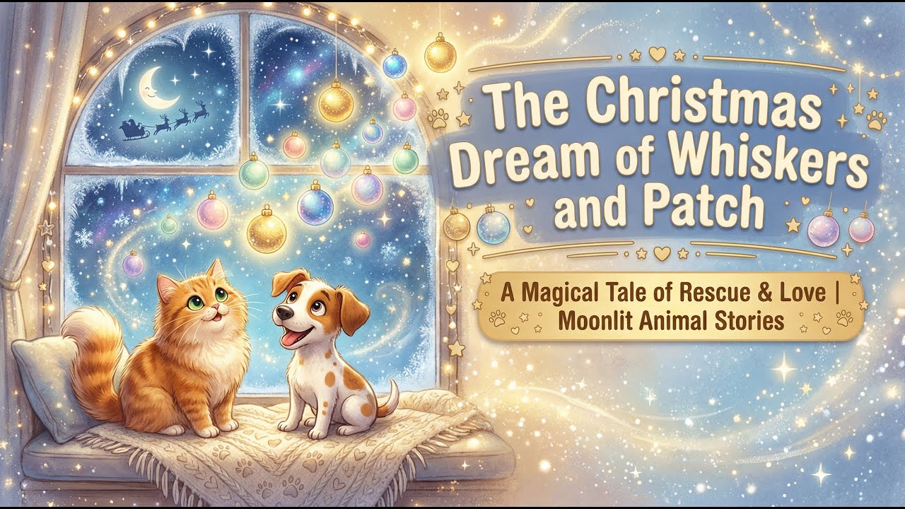 The Christmas Dream of Whiskers and Patch - A Magical Tale of Rescue & Love| Moonlit Animal Stories