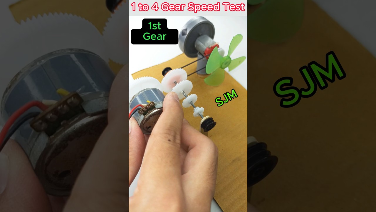 Gear Mechanism &bull; Dc Motor | #dcmotor #tech #youtubeshorts #motor #gear #speed