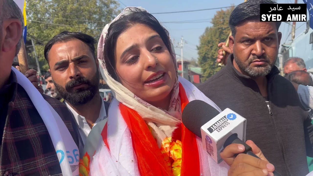 *Interview of Aam Adami party candidate Deeba khan , submitted his nomination papers in Budgam*