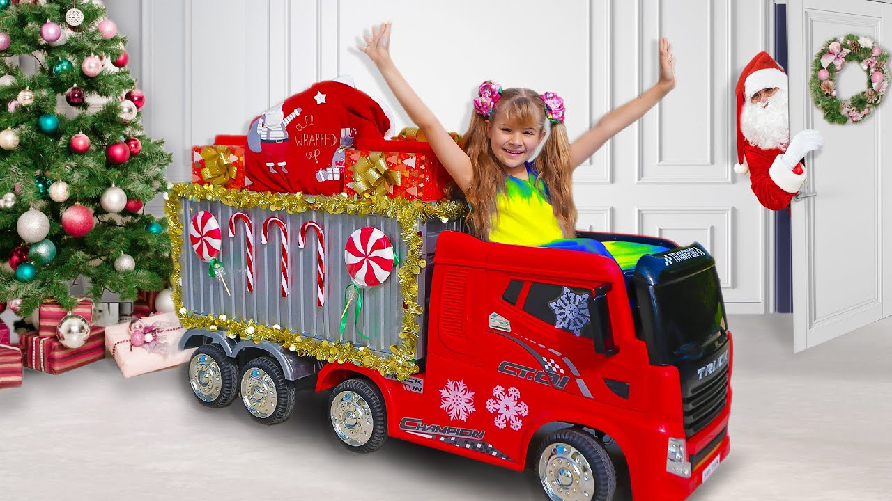 Diana aiuta Babbo Natale a consegnare i regali di Natale