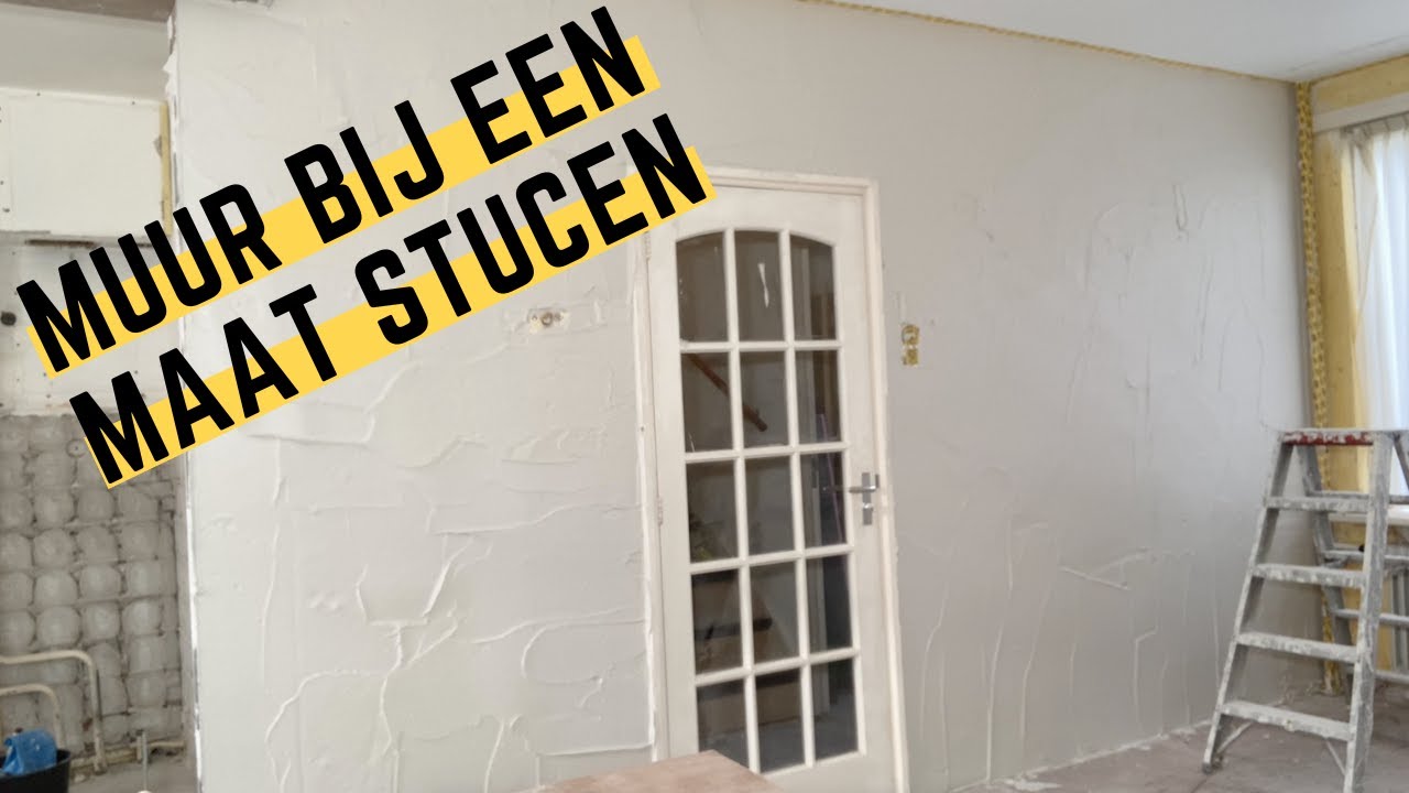 Muurtje bij een maat stucen met Knauf Goldband  |  Stucvlog #13