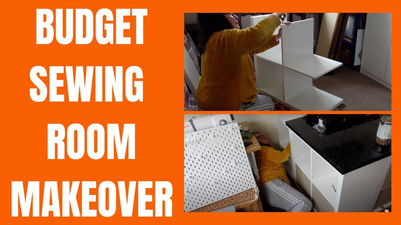 Easy Sewing room IKEA hack anyone can do.
