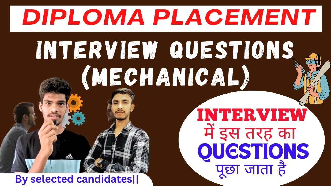 Interview Questions||Diploma Placement interview Questions mechanical || Diploma interview Tips
