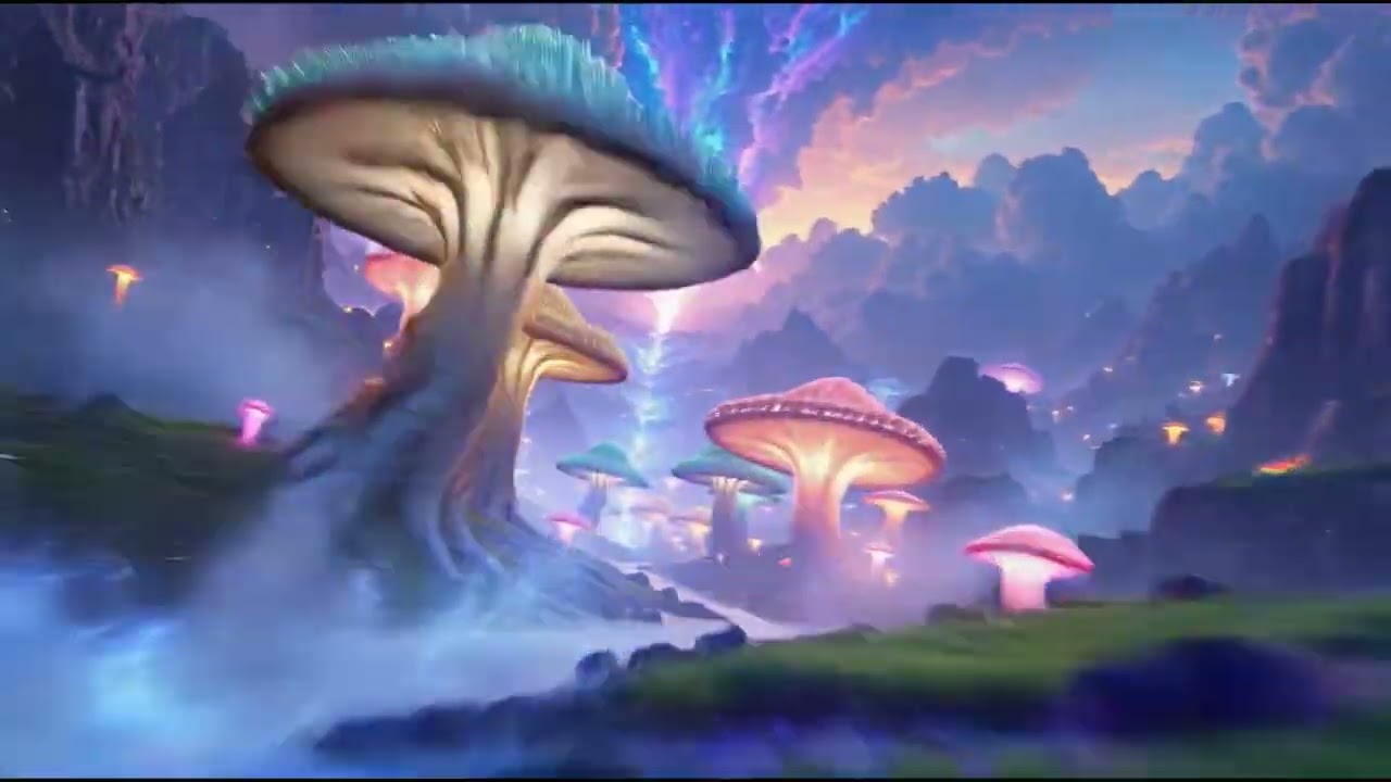🍄💫 Mycelium Skies | Psychedelic Trance Flight Above the Mushroom Kingdom