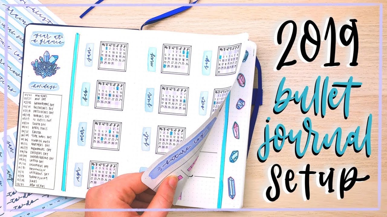 My 2019 Bullet Journal Setup || Migrating Into a New Bullet Journal