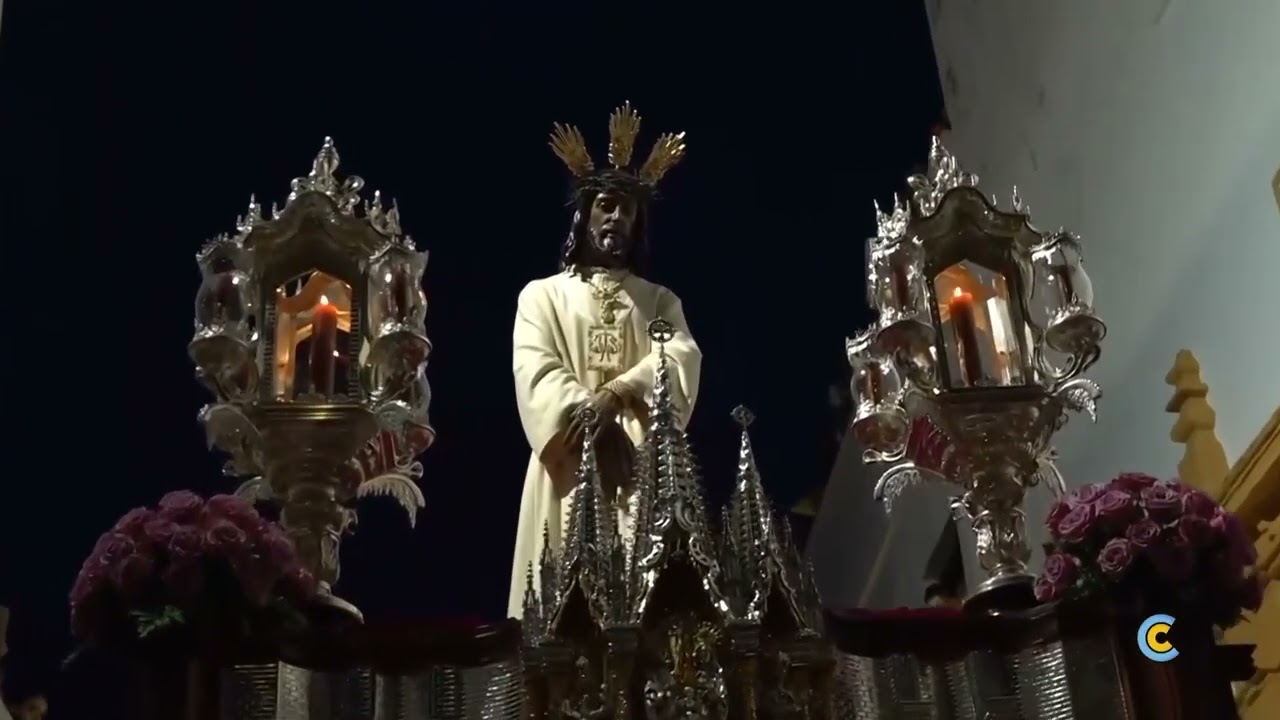 2024 Desde las puertas del Templo de las Mercedes, salió en Ayamonte Jesús Cautivo