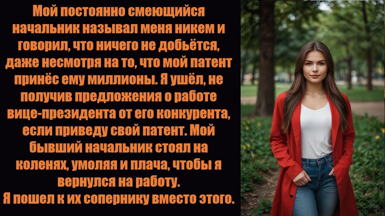 Генеральный директор назвал меня никем, поэтому я подал свой патент его конкуренту.