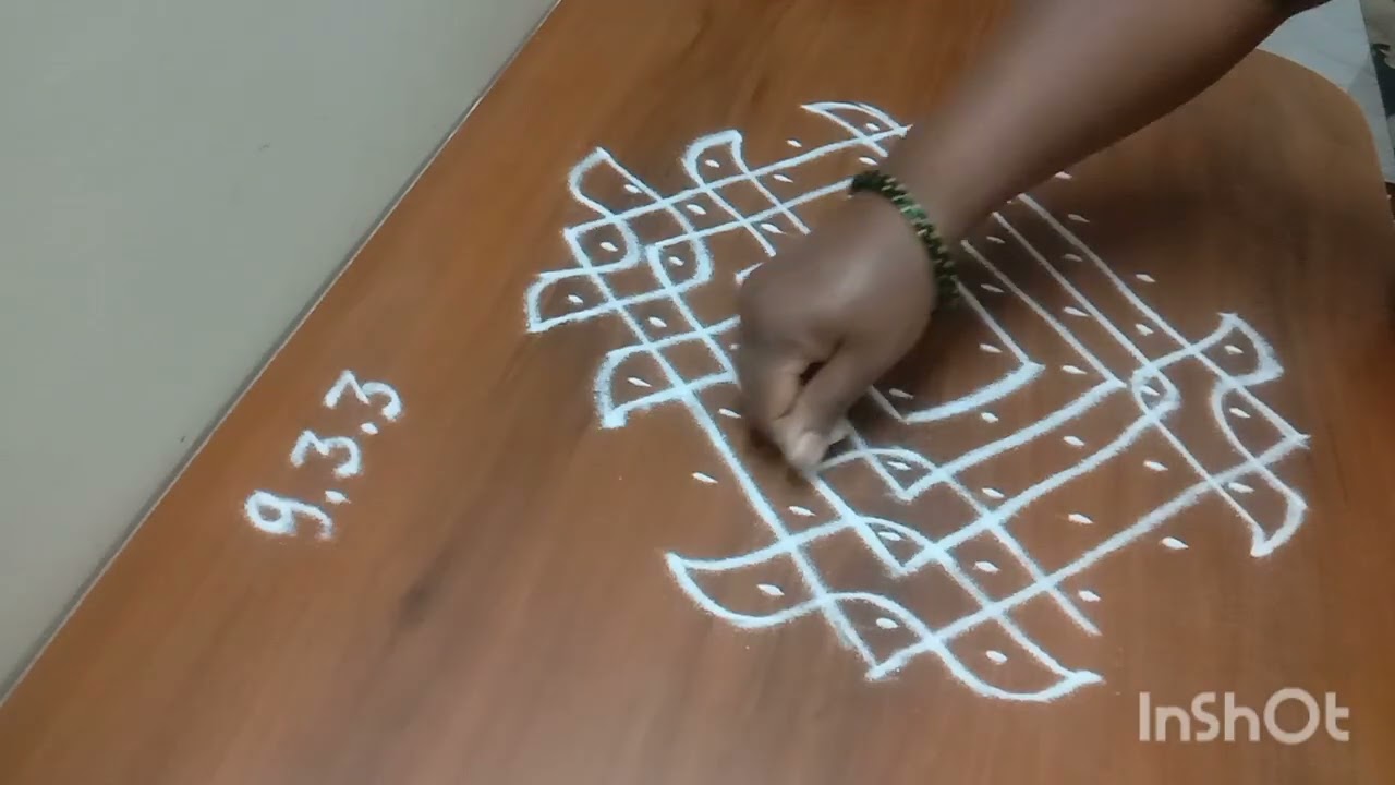 Dots rangoli designs ll chukla muggulu #rangoli#muggulu#kolam#viralvideo#viral#rangolisbyars
