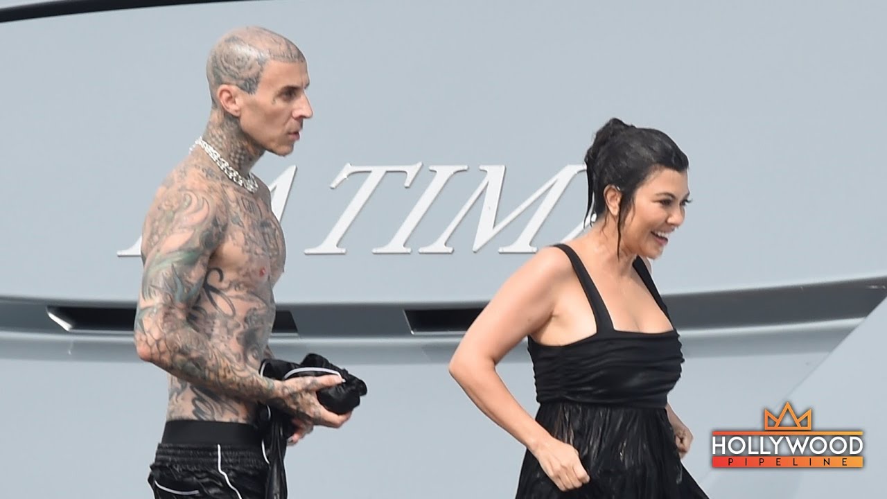 Newlyweds Kourtney Kardashian & Travis Barker aboard $14.2M Yacht
