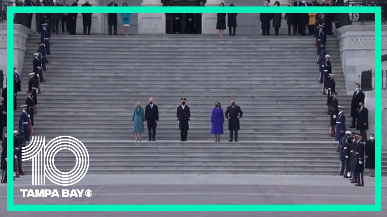 President Biden, Vice President Harris and families attend military Pass in Review