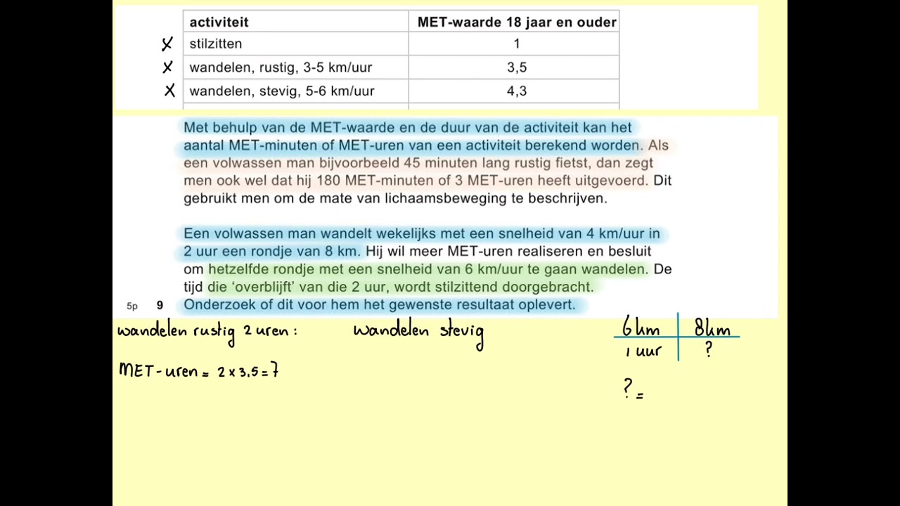 2023-I Gewicht in beweging (vraag 9 en 10) VWO wiskunde A