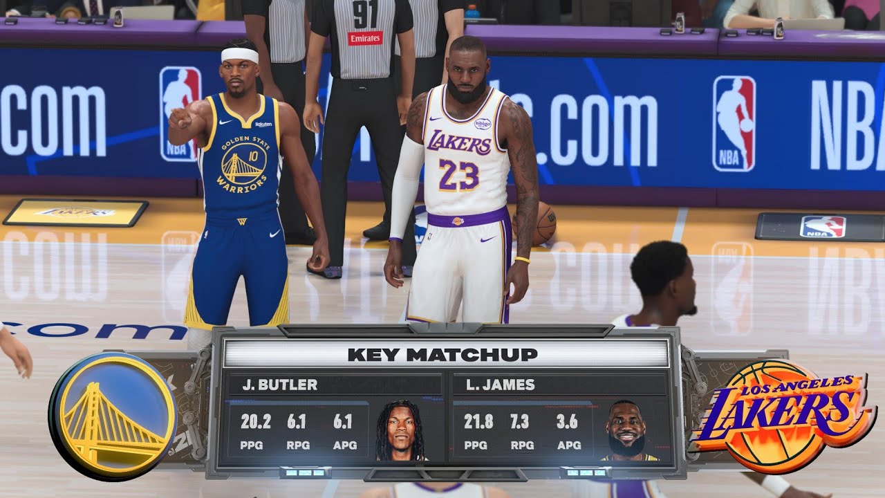 Warriors 36-16 @ Lakers 42-8.  NBA 2K26