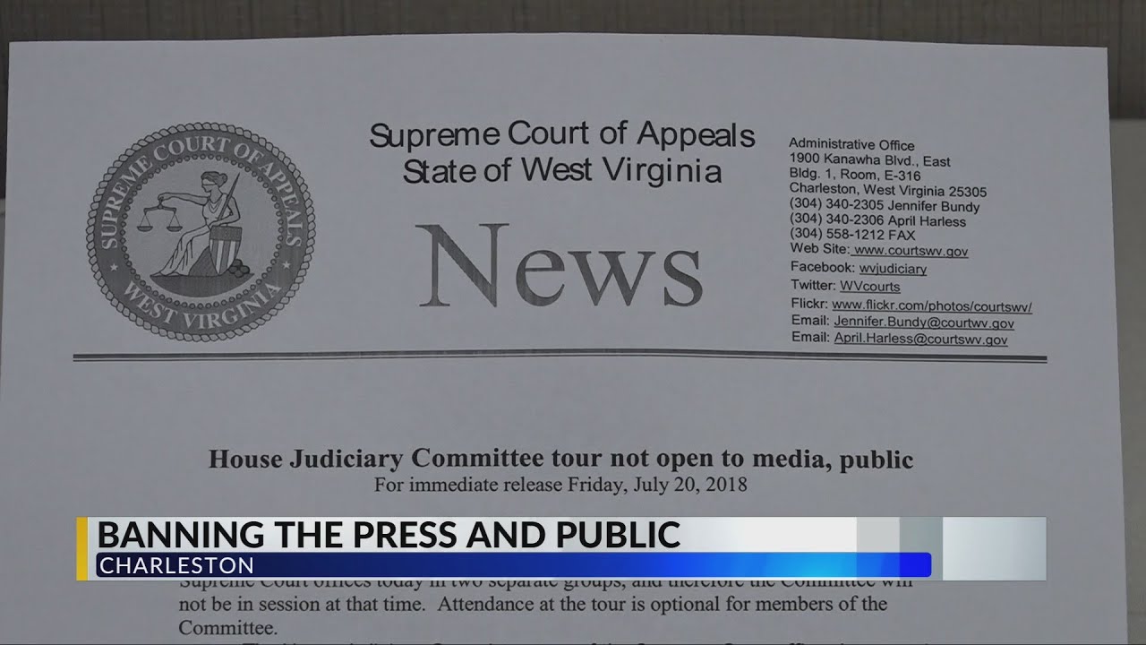 Media Banned from West Virginia Supreme Court Tour; Lawmakers Object