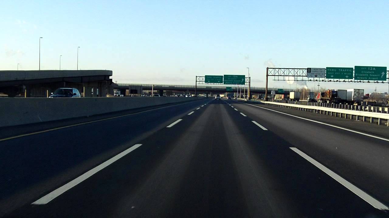 New Jersey Turnpike (Exits 14 to 13) southbound (Car Lanes)