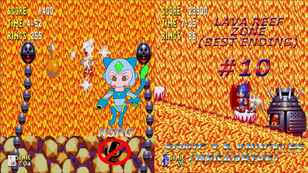 10-Sonic 3 & Knuckles (Lava Reef Zone)(Ruta Mejor Final/Best Ending Route)(Sonic/Tails)