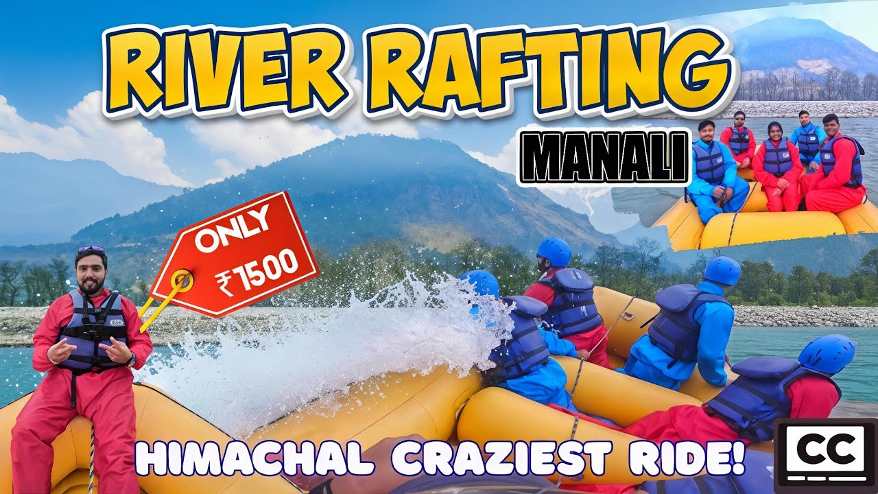 River Rafting in Manali 1500 only 🤩 White Water Rafting in Kullu | Manali Adventure #riverrafting