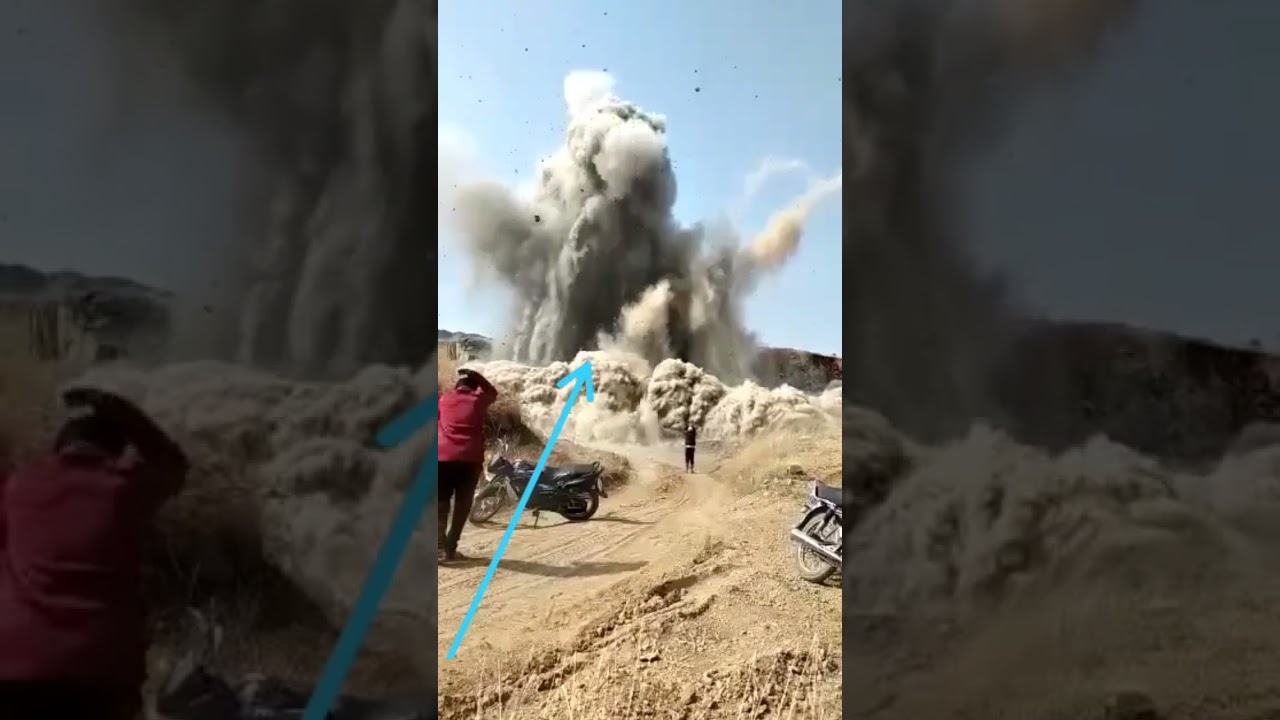 Real Mines Blasting Video #bts #shorts #youtubeshorts #youtube #mining #granite