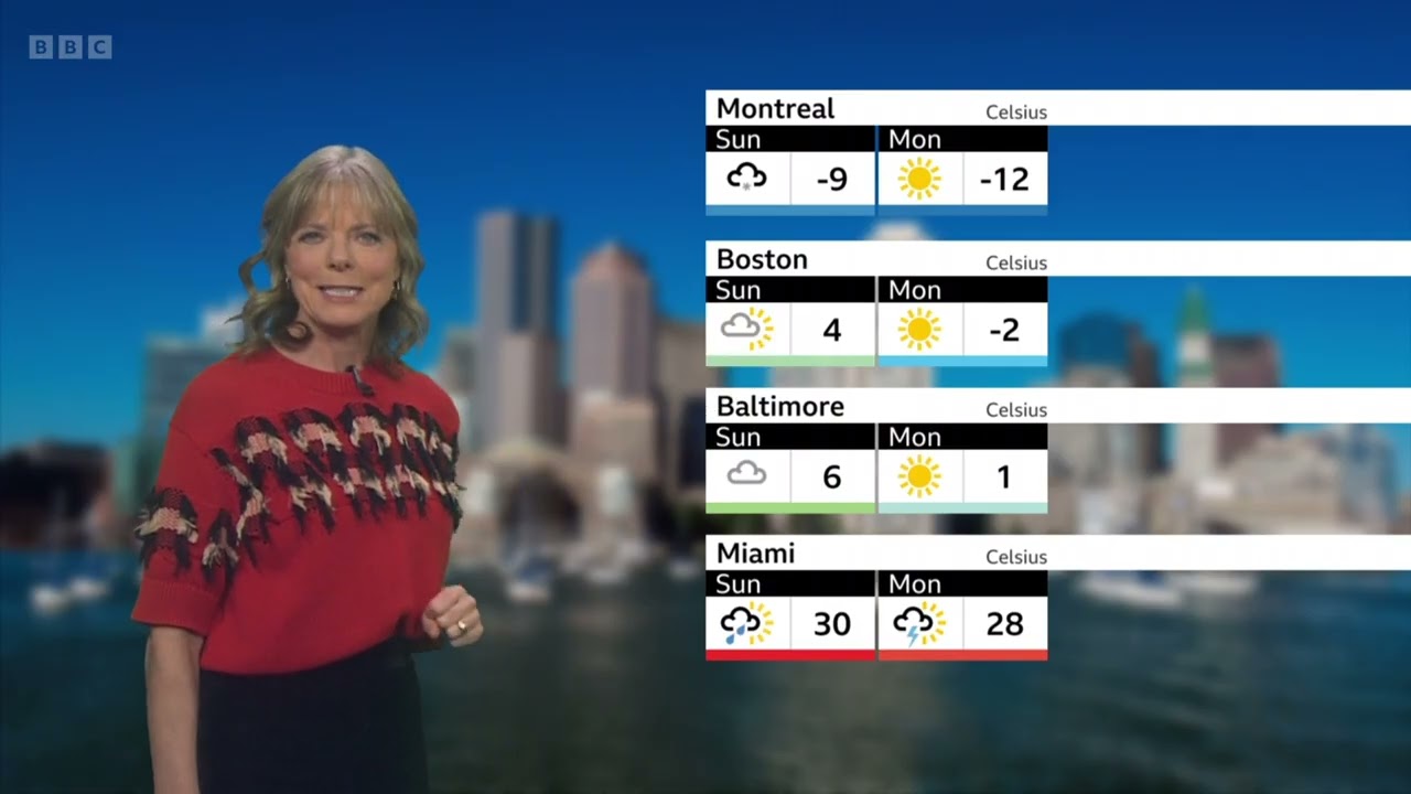 Louise Lear North & South America weather forecast BBC December 6th 2025