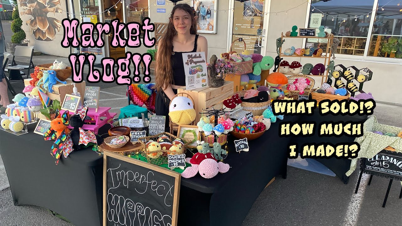 MARKET VLOG!! How much $$$ I made?!