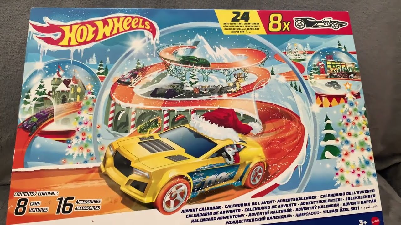 Hot Wheels Advent Calendar 2024. Реальний огляд українською.