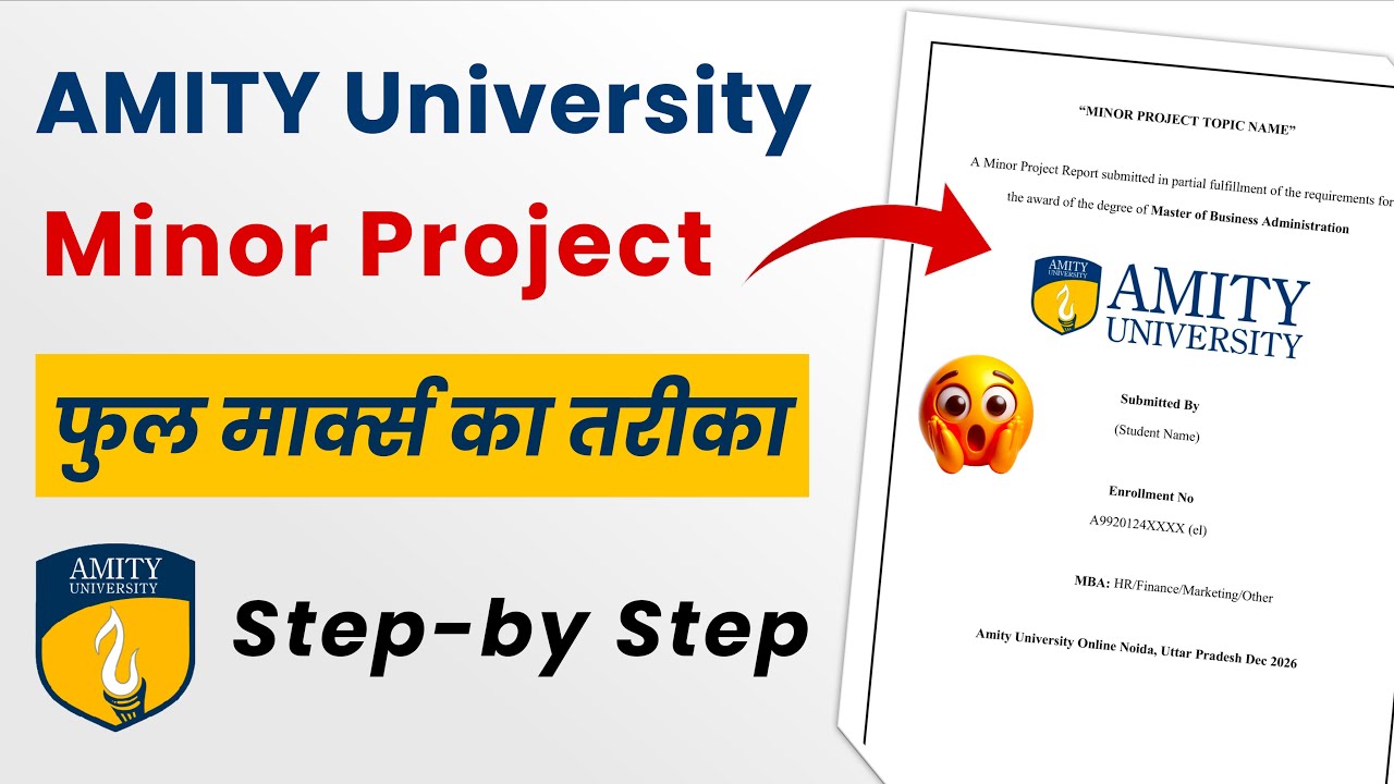 How to Make Amity University Minor Project | Get Full Marks🔥