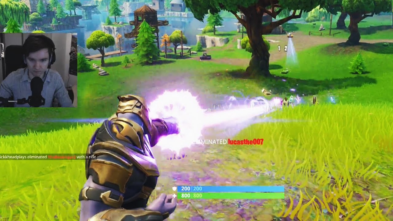 Teo plays as Thanos - Fortnite Infinity Gauntlet Gameplay