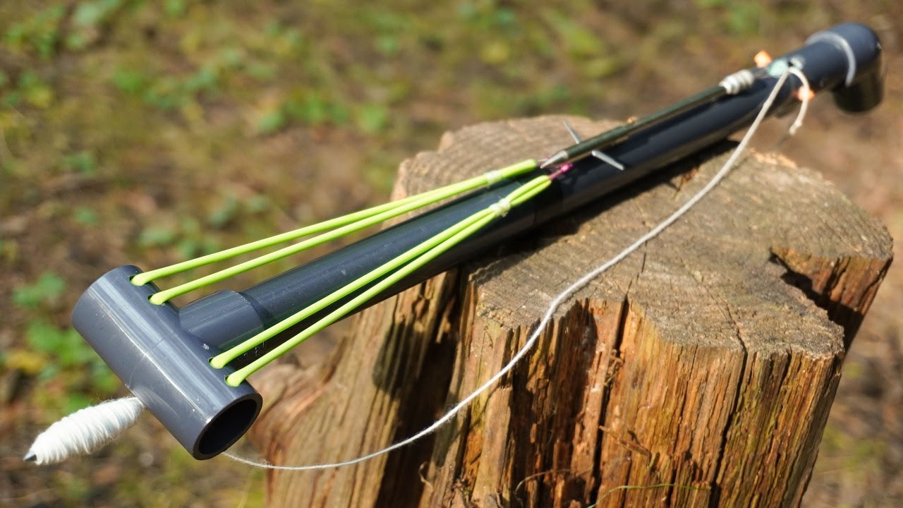 DIY slingshot - How to make a powerful slingshot from PVC and Harpoon