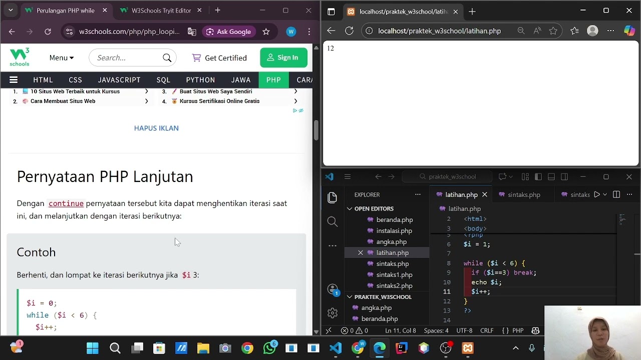 Praktik W3Schools_PHP(2) : Pemrograman Web