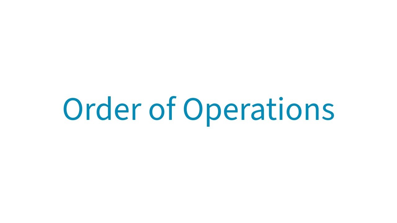 The Four Operation | Order of Operation | BODMAS/PEMDAS