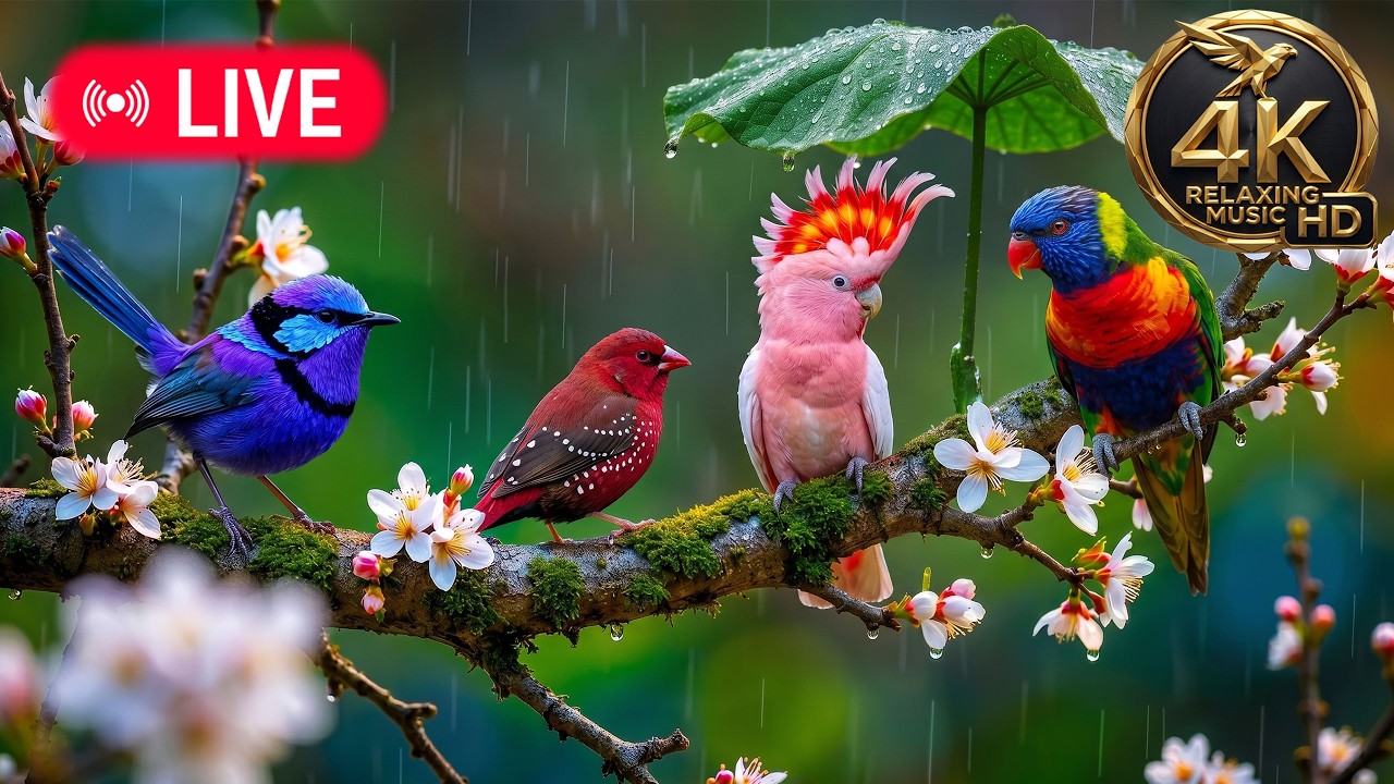Birdsong & Piano 4K | Morning Nature Sounds for Positive Energy and Relaxation