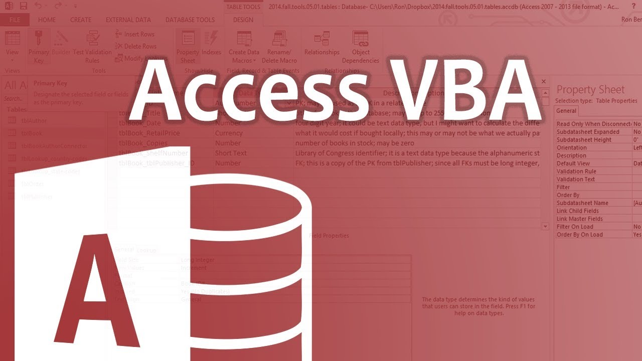Access VBA 10 - Connect to a Database using ADODB