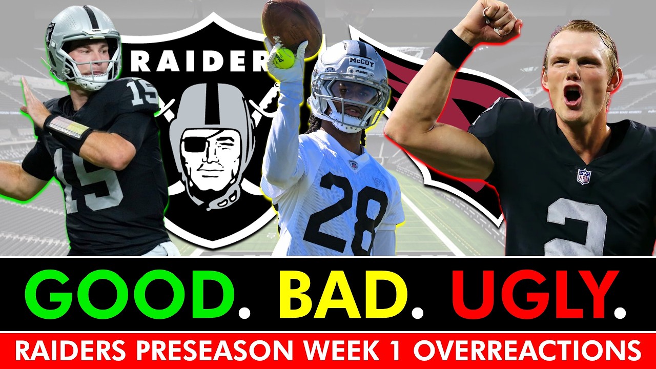 Raiders GOOD, BAD & UGLY NFL Preseason Game vs. Cardinals Ft. Fernando Mendoza & Klint Kubiak