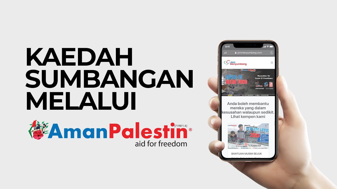KAEDAH SUMBANGAN MELALUI AMAN PALESTIN